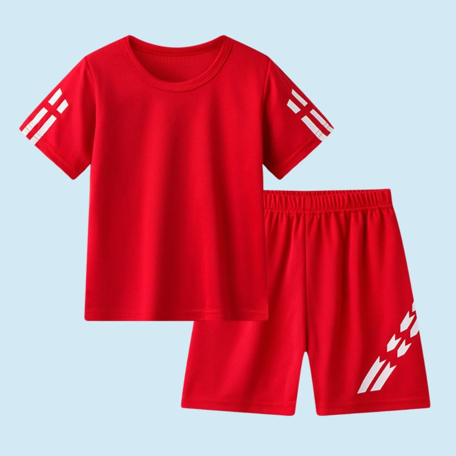 Ensemble de jogging pour enfant T-shirt de sport et short manches courtes