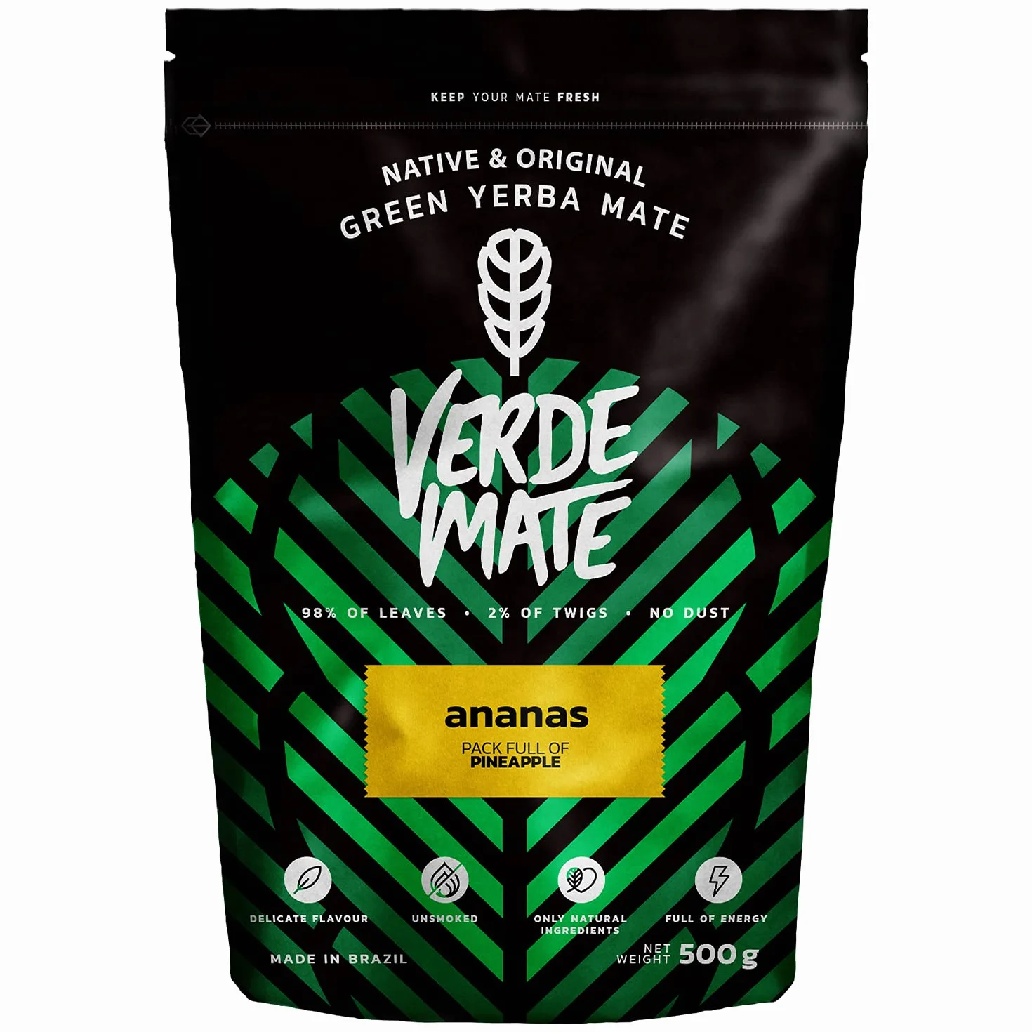 Verde mate Yerba maté fruité | aux fruits Green Mango & Maracuya, Ananas, Dragon brésilien vert Goût doux Café naturel Thé 3 x 500 g 1500g