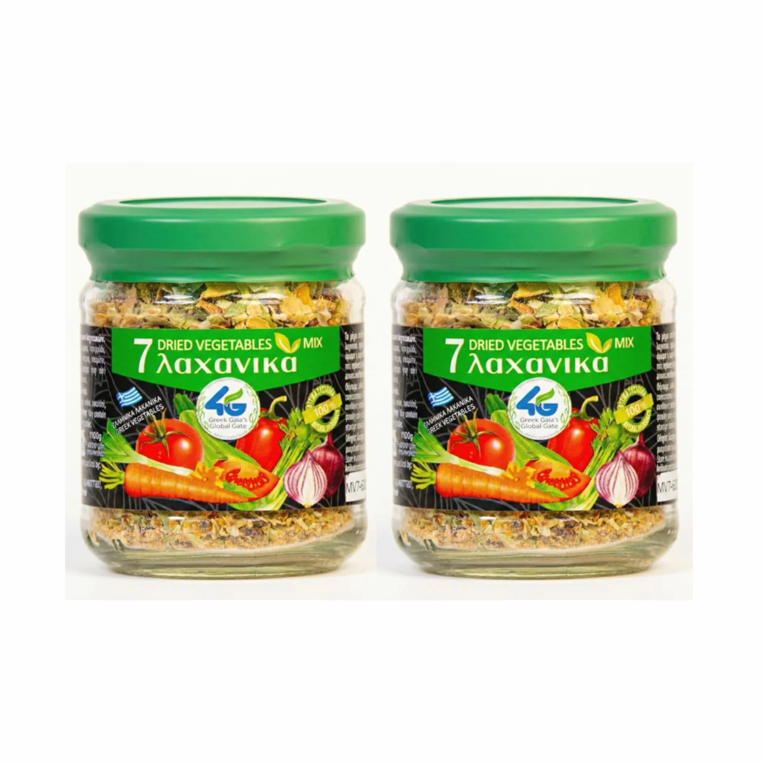 4G – Mélange Grec de 7 Légumes Séchés, 100 % Naturel, Idéal pour Soupes, Sauces & Bouillons – Pack 2×70 g (140 g)