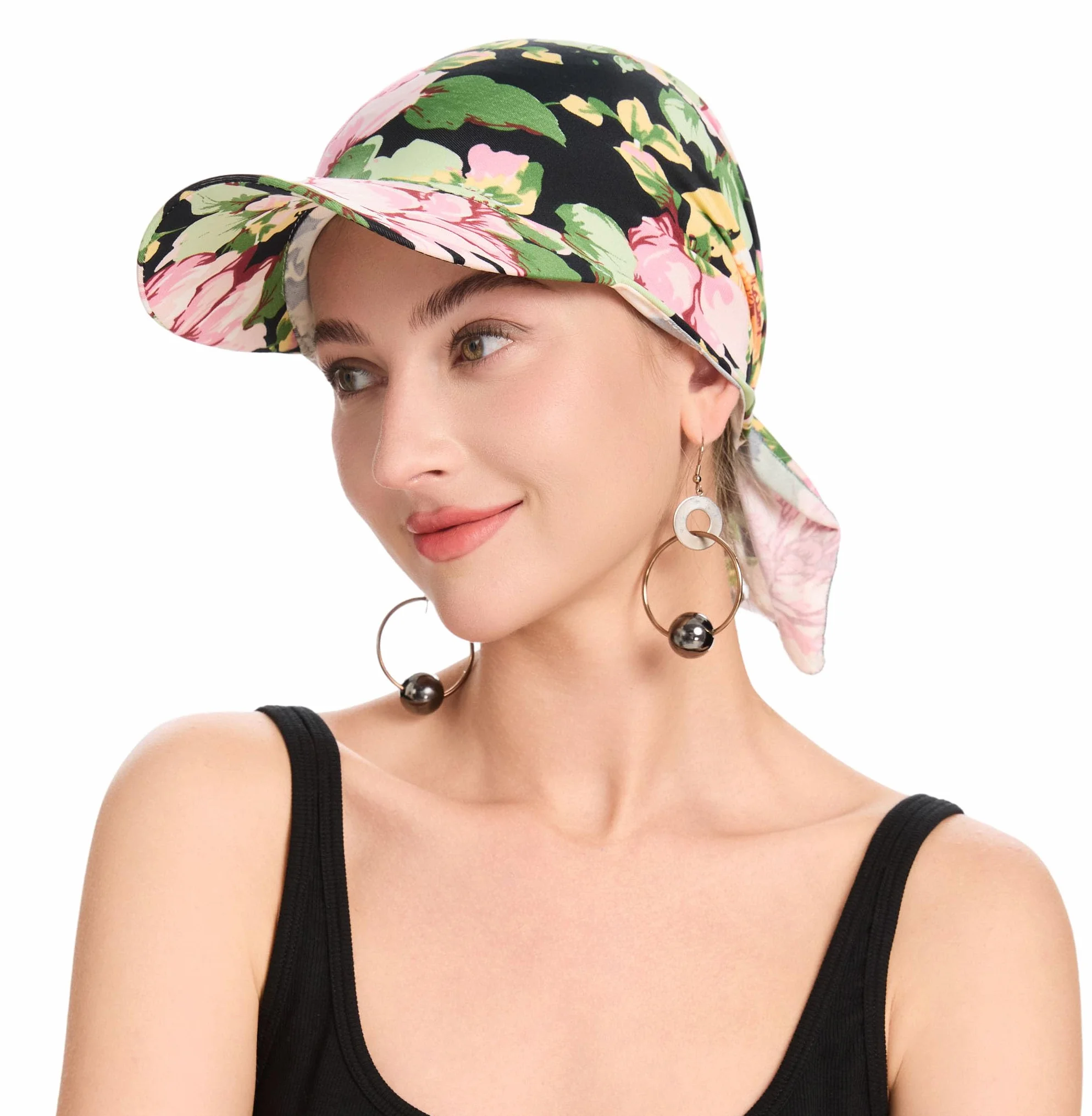 Bonnet d'été Chimio pour Femme avec visière