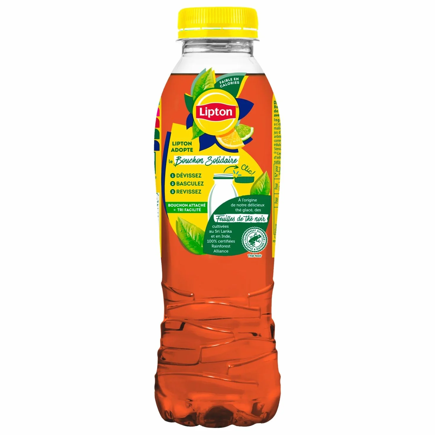 LIPTON Ice Tea Thé Glacé Saveur Citron et Citron Vert - Lot de 12x50cl