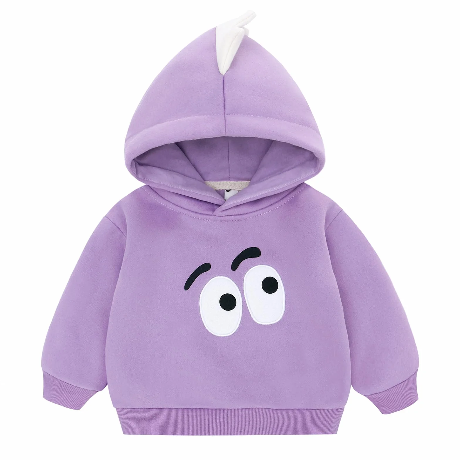 Famuka Bébé Sweat à Capuche Garçon Fille Pull Polaire Violet 18M