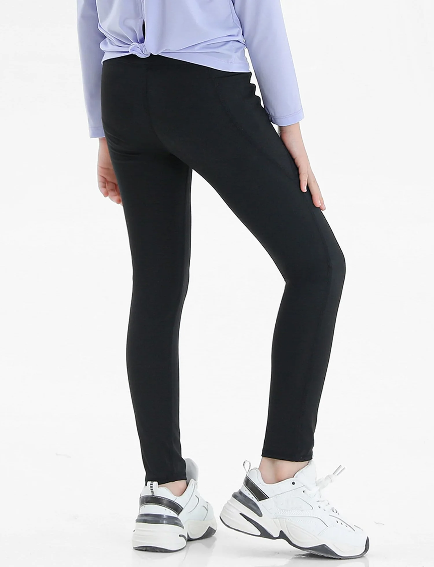 SEAUR Legging de Sport Fille 4-12 Ans Gymnastique Yoga Pantalon Fitness 100-150cm