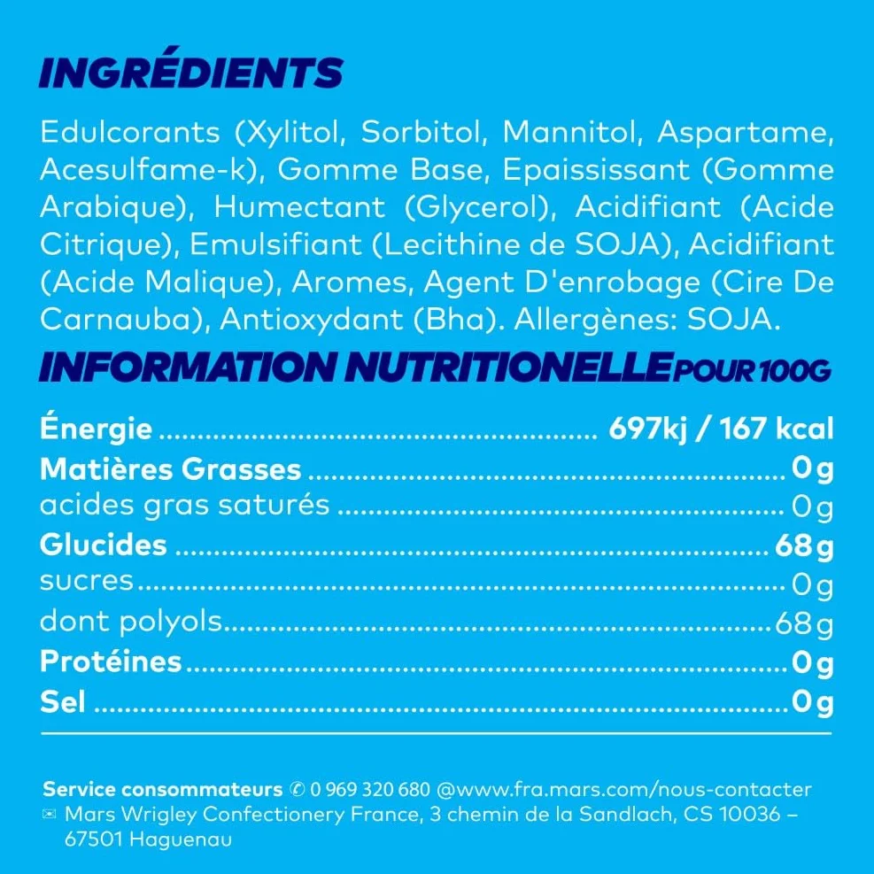 FREEDENT Chewing Gum Sans Sucre Goût Fraise 5 Paquets 70g