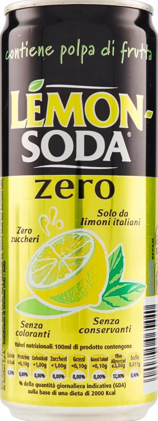 24x canette de Lemonsoda zero 330ml Campari Group Lemon Soda Lemon Italian