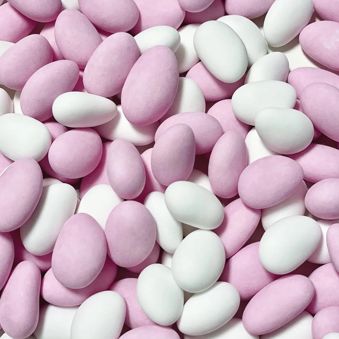 Dragées amande blanc et rose 1kg environ 240 pièces fabrication artisanale France