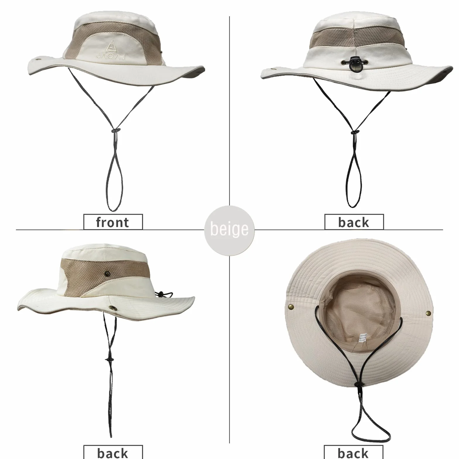 Chapeau Soleil Bob Pliable Anti UV Hommes Plage Ajustable Casquette Safari Pêche