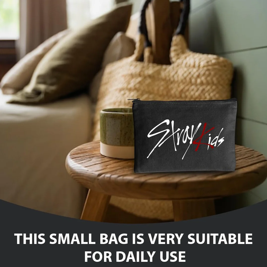 Stray SKZ Portefeuille unisexe Sac de Stockage en Toile Trousse Kpop Kids Merch École