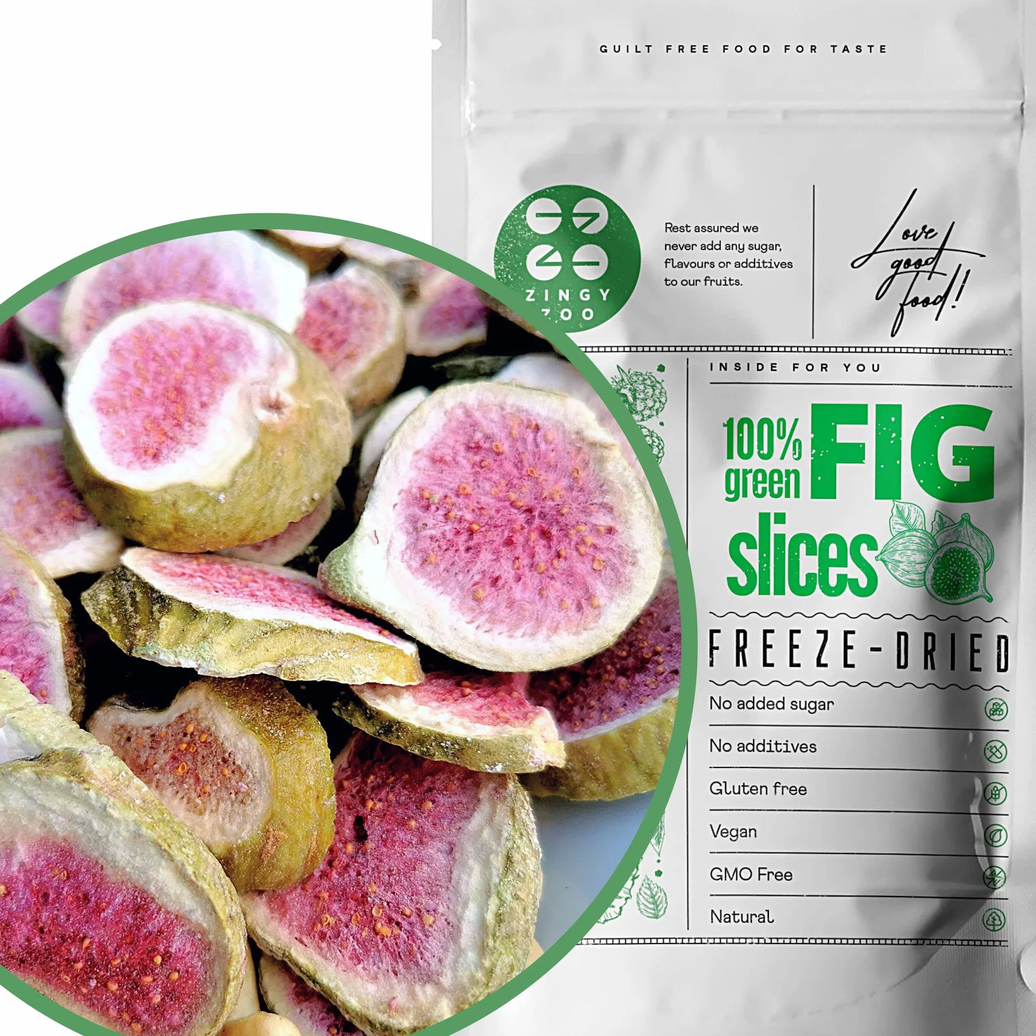 Figue Lyophilisée Sans Sucre Ajouté | 100% Naturel Figues Sèches Fruits Seches | Freeze Dried Fruit Fig Collations Saines | Pure Figue Seche Sec Lyophilisateur | Gefriergetrocknete Feige ZingyZoo