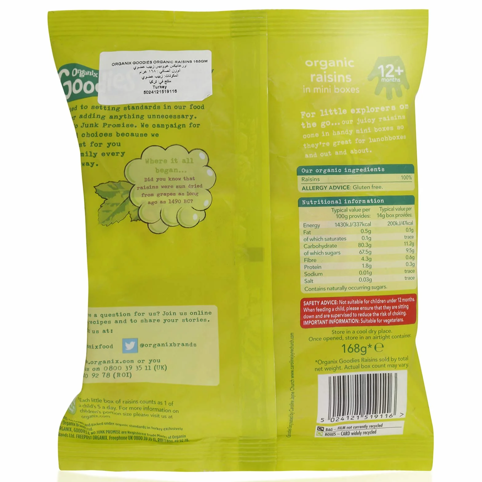 OGX Organix Goodies Mini boîtes de raisins secs 168 g