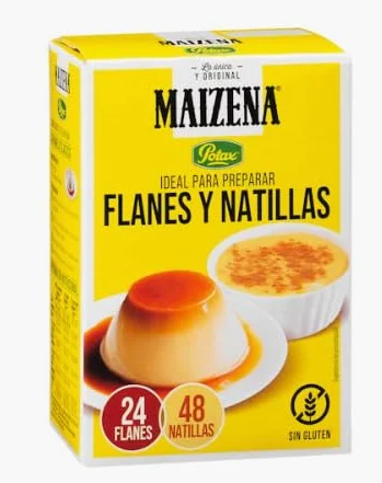 Maizena Préparation en Poudre pour Flans et Natillas, Sans Gluten, 192g (24 Flans, 48 Natillas)-2 boîtes
