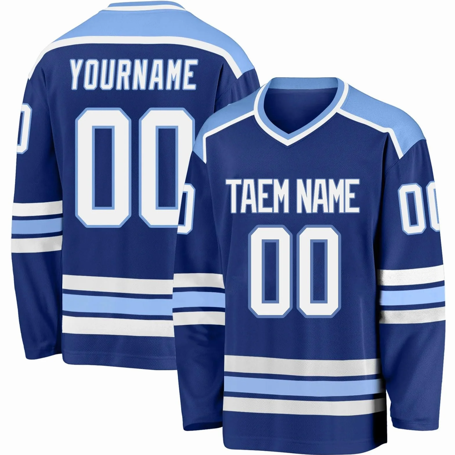 Maillot de Hockey Personnalisé - Nom/Équipe/Numéro - Enfants et Adultes