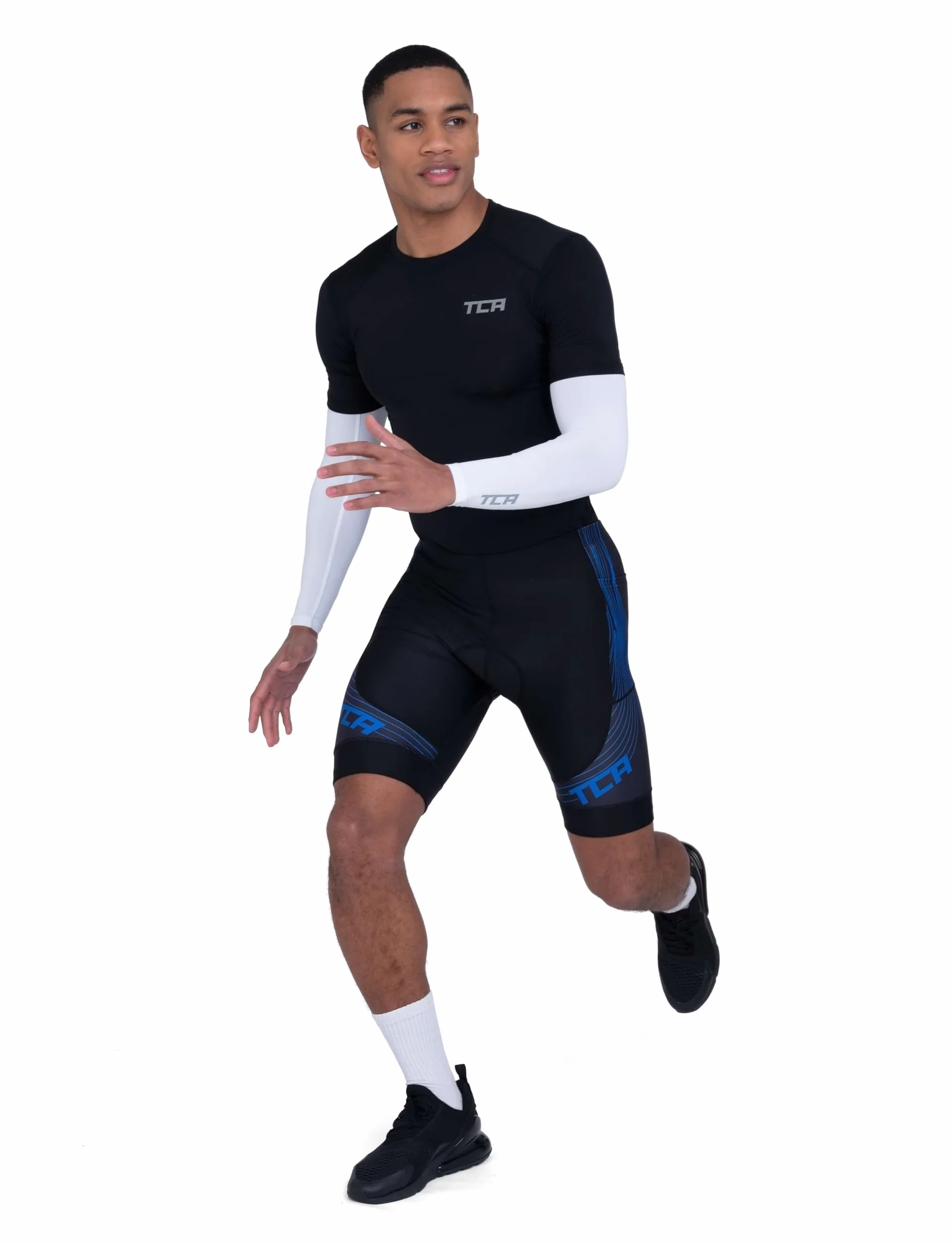 TCA Manches UPF 50+ Anti-Dérapant Tout-Saison Respirantes Cyclisme Course Compression