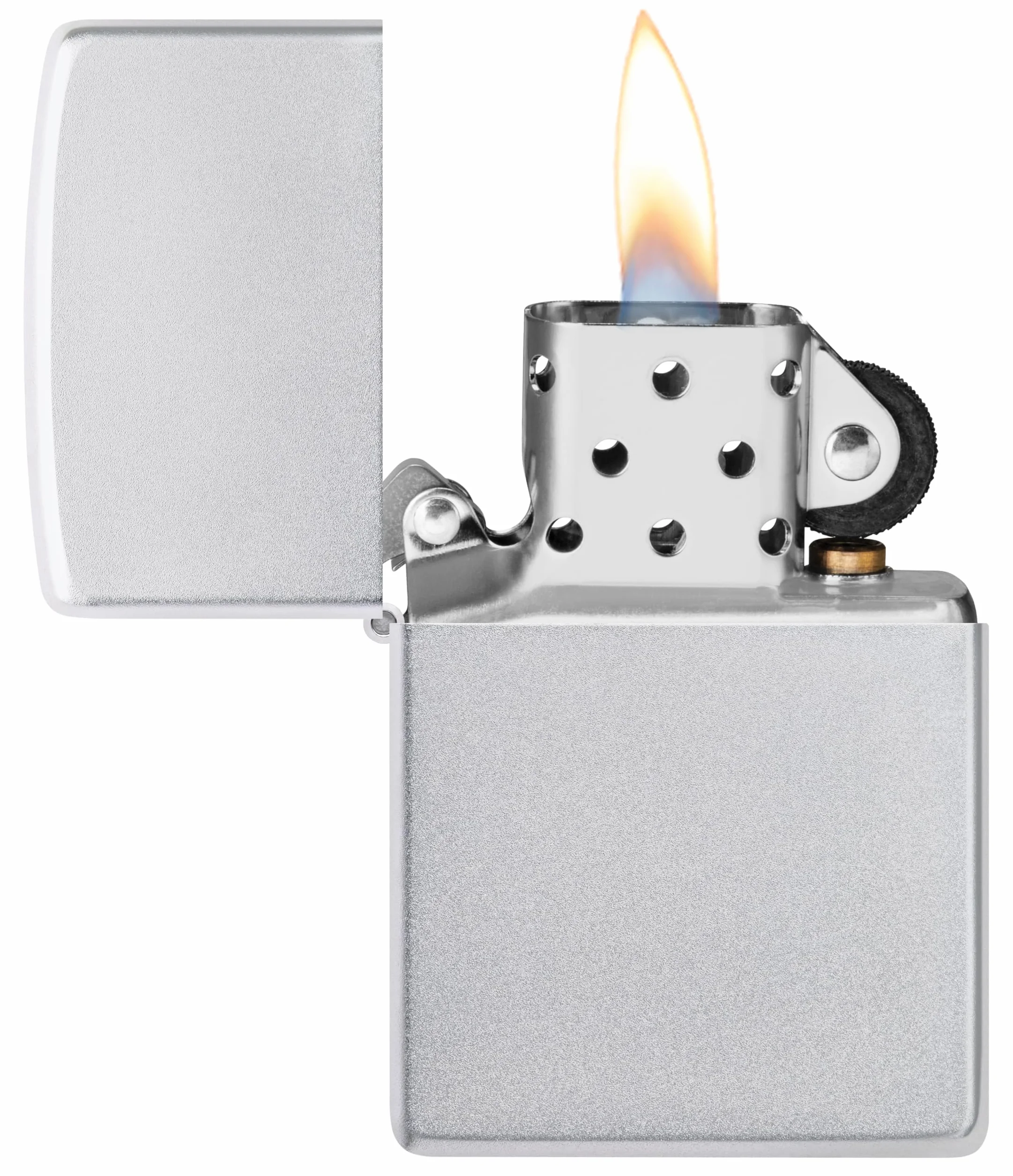 Zippo Briquet Tempête - Design Flamme - Chrome Satiné - Rechargeable - Réutilisable - Design Coupe-Vent - Coffret Cadeau Fabriqué aux États-Unis - Exclusivité Amazon