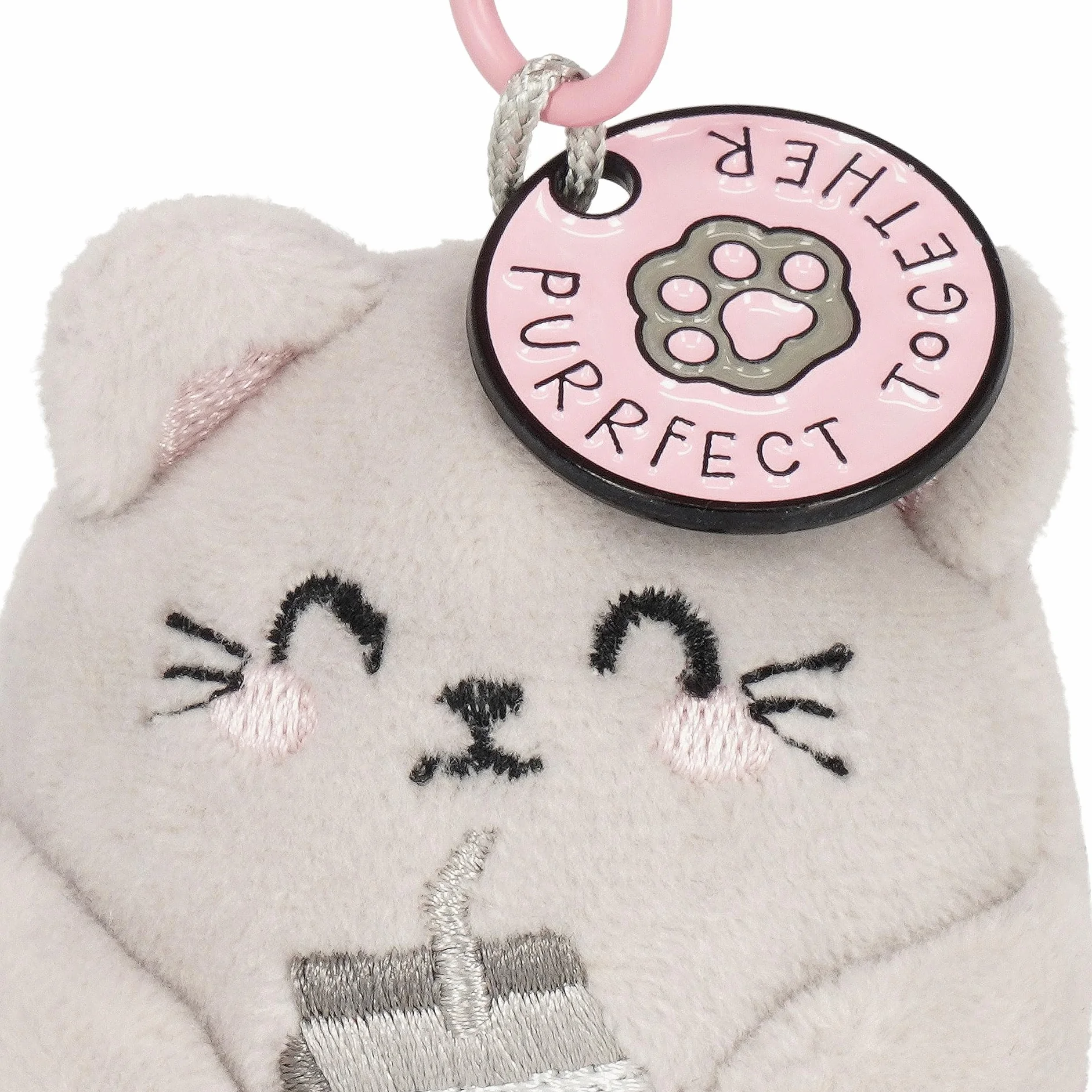 Legami Porte-clés Super Soft Peluche Pendentif Message Gravé Mousqueton Zinc