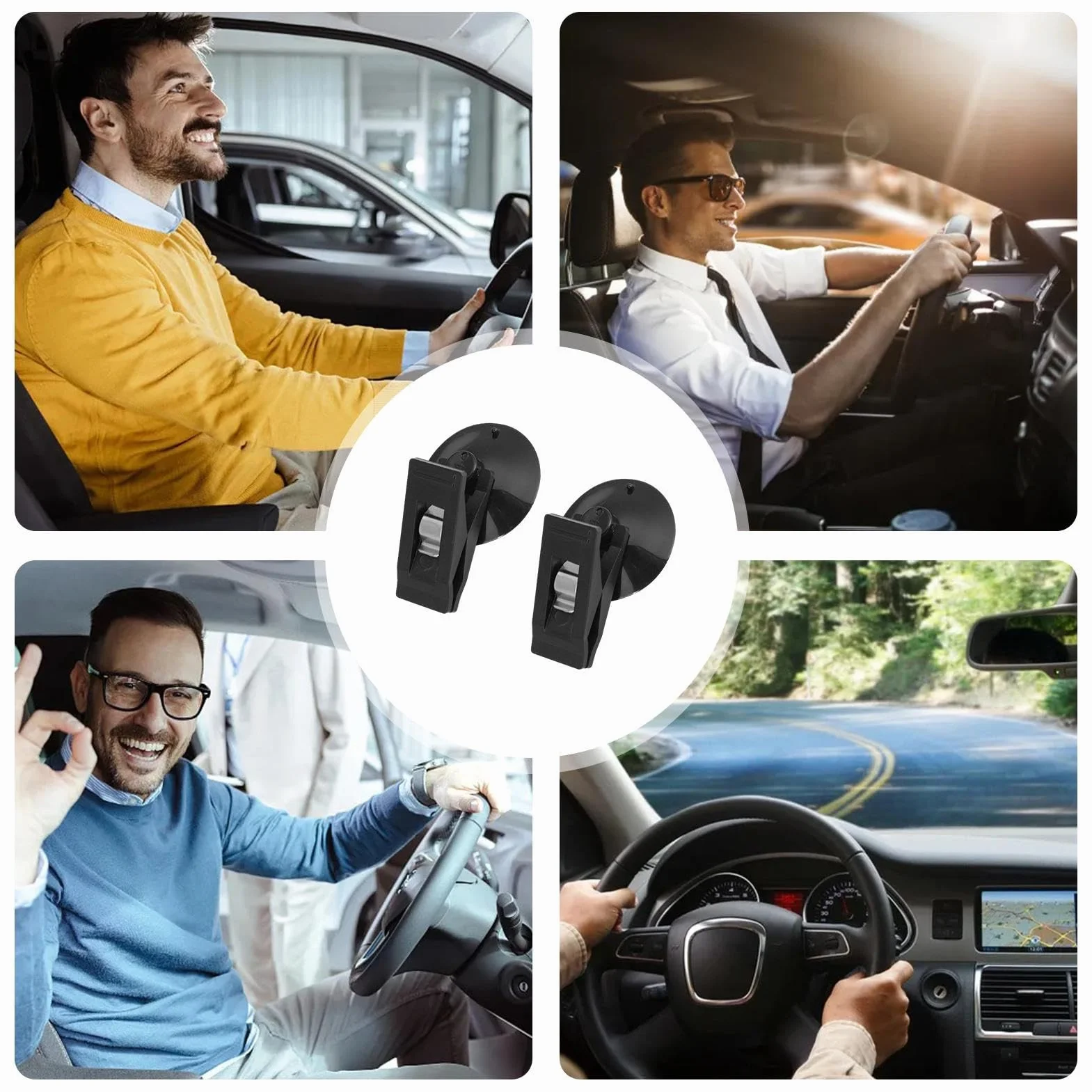 Pinces À Ventouse pour Pare-Brise Porte-Billets De Voiture | Pince À Cartes De Ticket avec Ventouse | Support De Billets Réutilisable