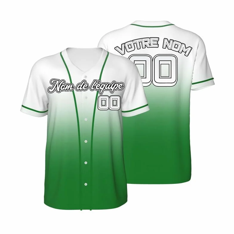 Maillot de Baseball Personnalisé avec Votre Nom, Numéro et Logo S-4XL pour Homme Femme Jeunes