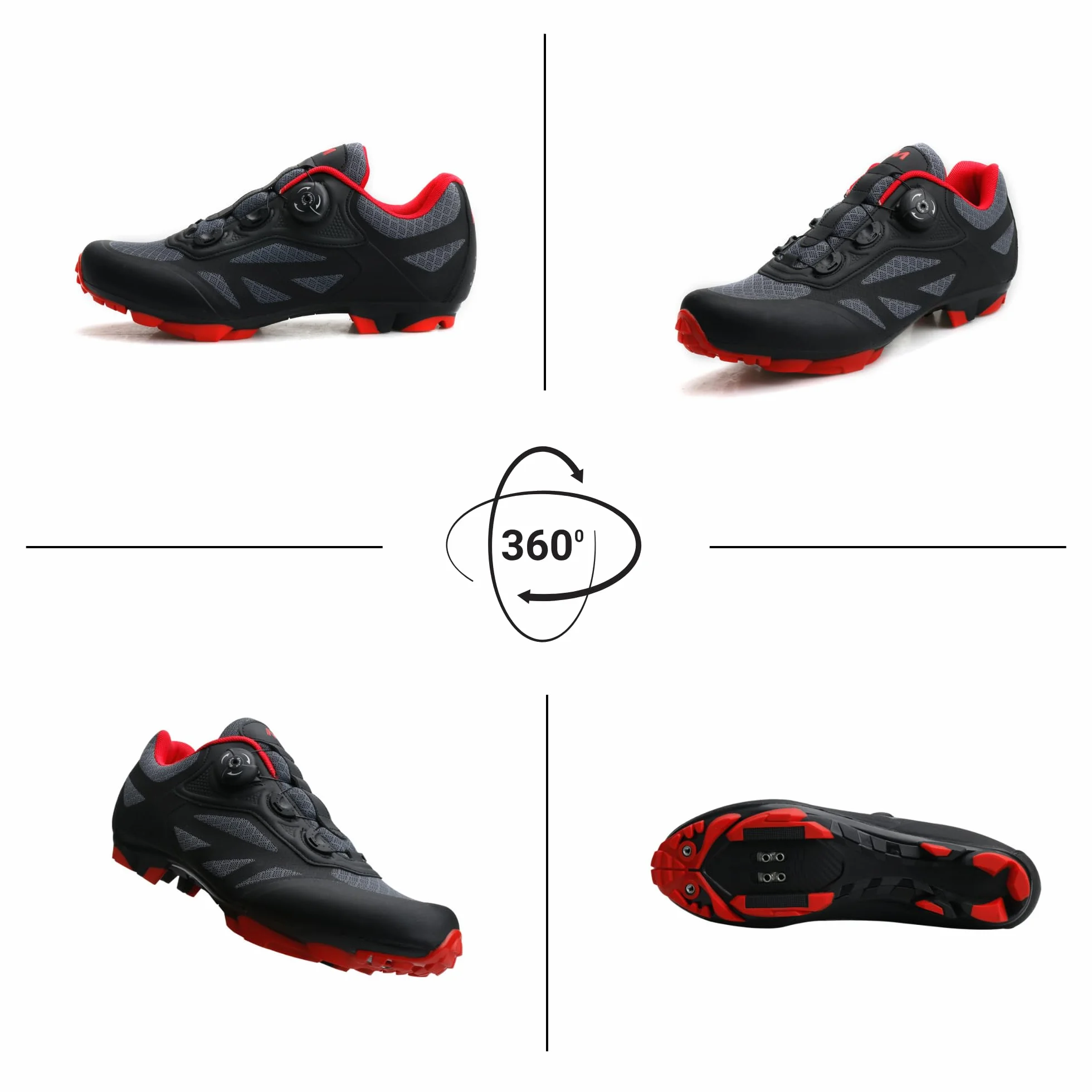 Msport Chaussures Cyclisme VTT Professionnel Respirant Antidérapant Compatible SPD