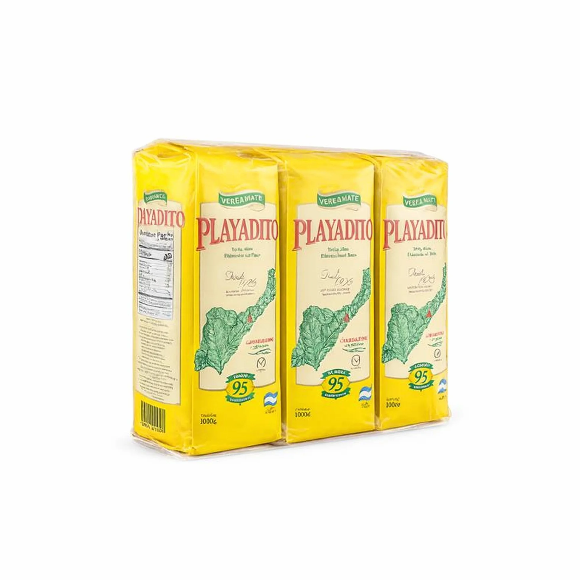 Playadito Yerba Mate 1 kg, Pack 3 – Maté argentin