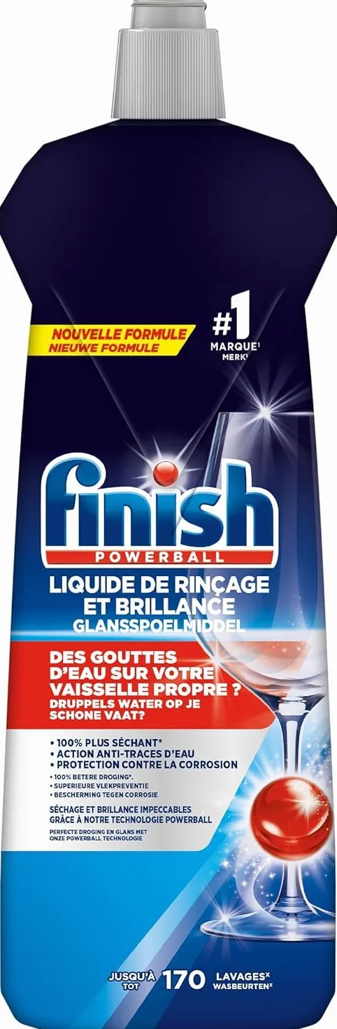 Finish Liquide de Rinçage Brillance et Séchage 800 ml - Lot de 3