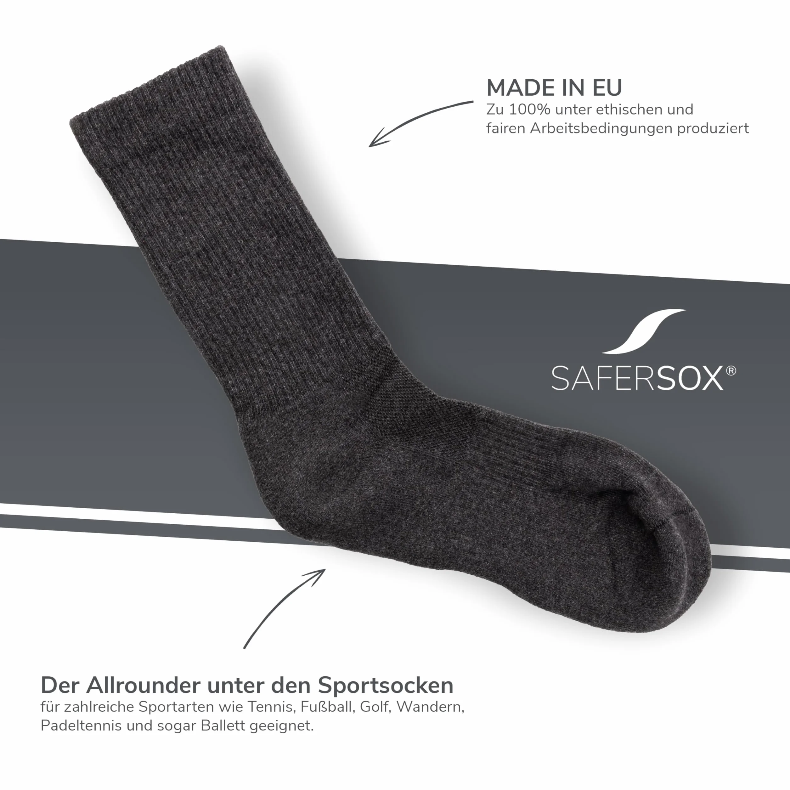 Safersox Chaussettes anti-moustiques pour sport et plein air
