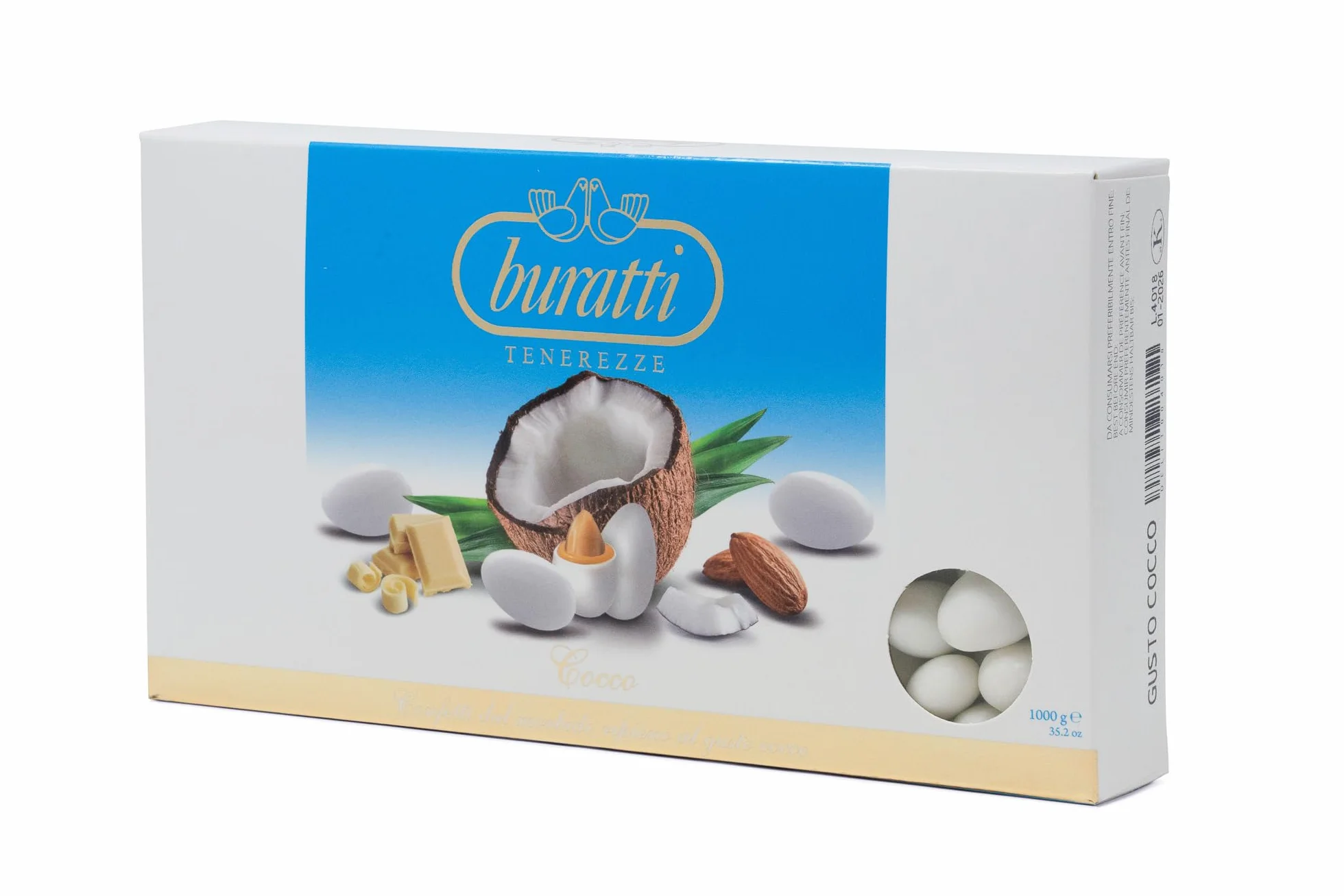 Buratti Confetti Dragées Cœur Coco Tendresses Coco 1 Kg