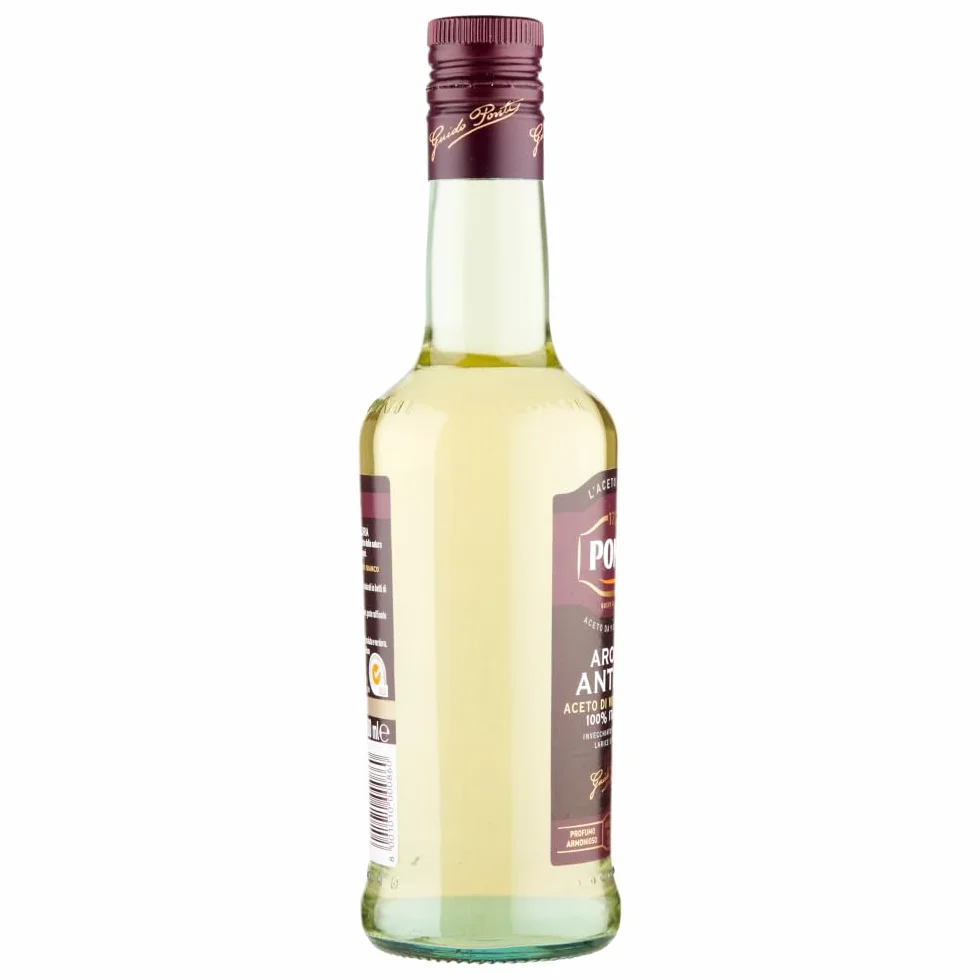 Ponti Lot de 3 bouteilles de vinaigre de vin blanc Aroma Antico Aceto di Vino Bianco 100 % vinaigre italien 500 ml + 1 sachet de talc Felce Azzurra 100 g