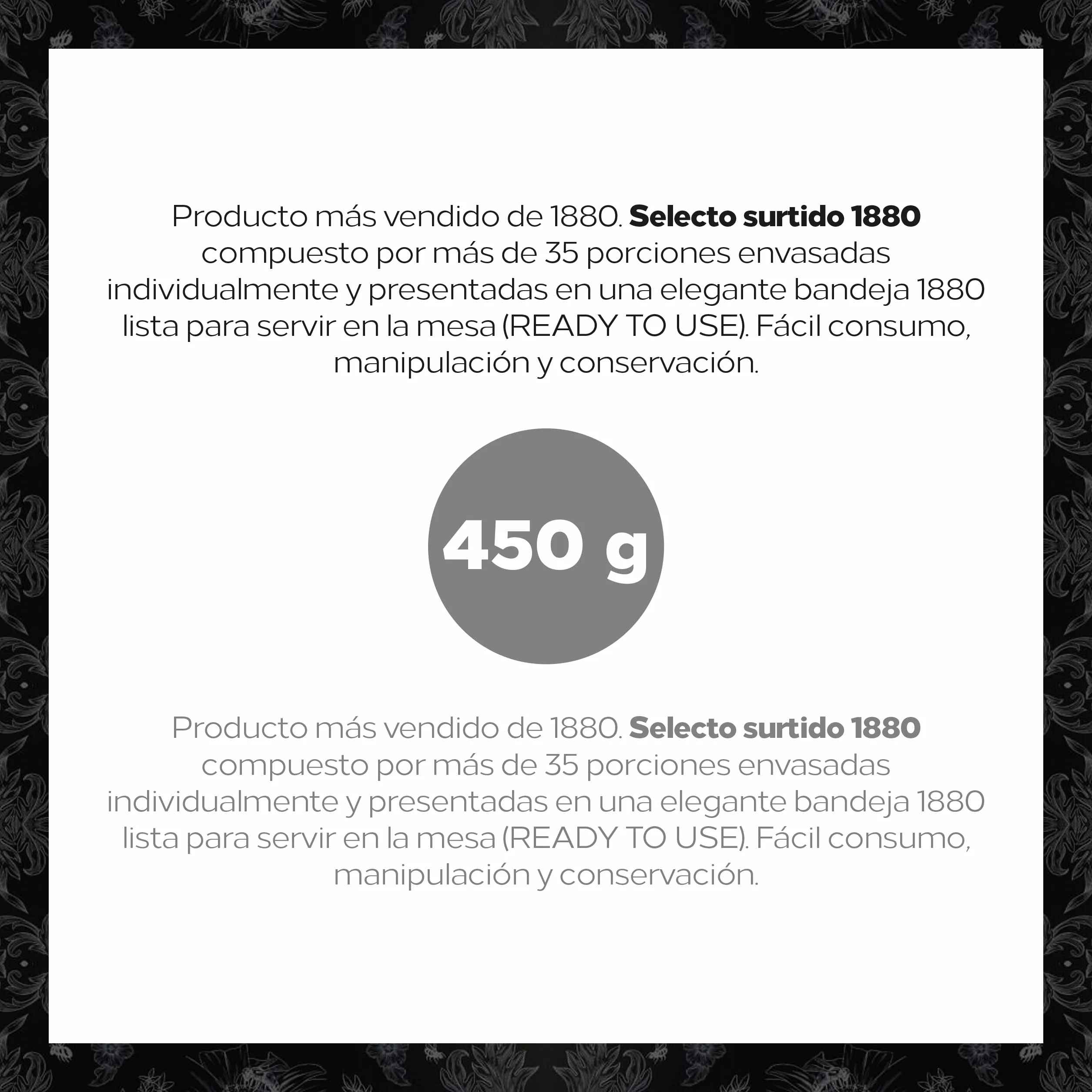 1880 - Sélection Plateau en boîte, Le nougat le plus cher du monde, Sélection de Noël, Qualité Suprême, Douceur de Noël typique, Recette Artisanale, Prêt à Servir, 450g
