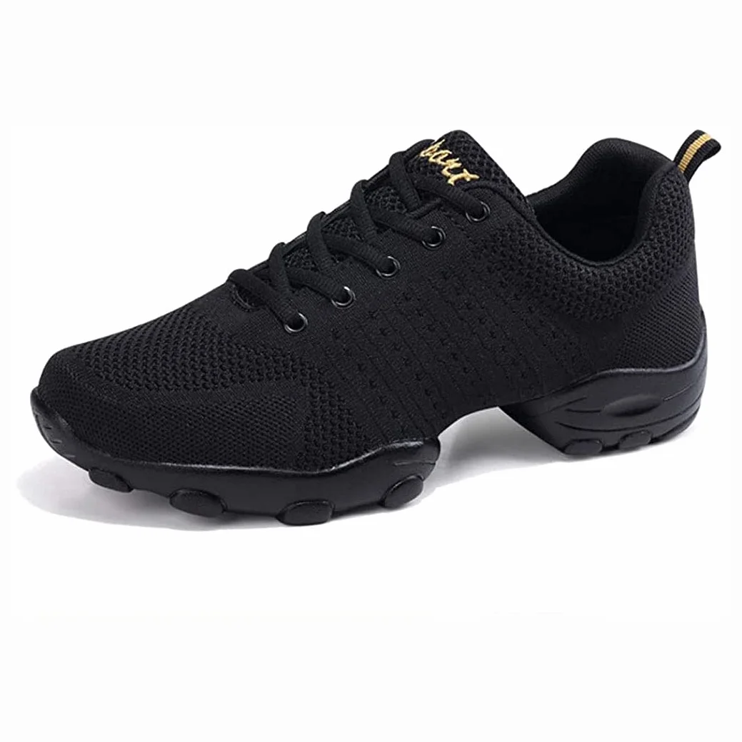 Chaussures de Jazz pour Hommes, Chaussures de Danse Latines en Cuir Respirantes, Noir, Taille 44 EU