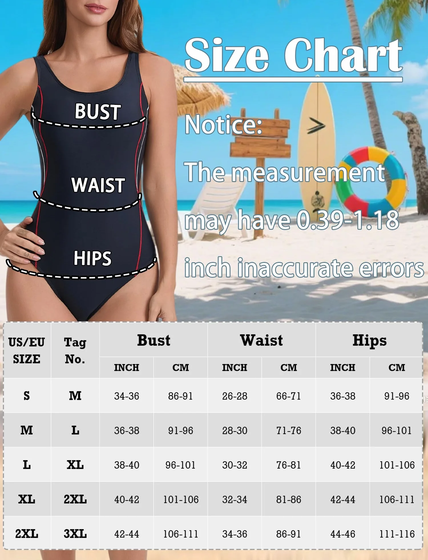 Femme Maillot de Bain 1 Pièce Push UP Monokini Sports Nautiques S-2XL