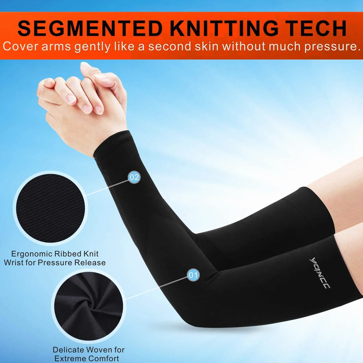 Manchettes de Bras UV Protection UPF 50 - Couverture de Tatouage pour Homme Femme Sport Cyclisme Golf