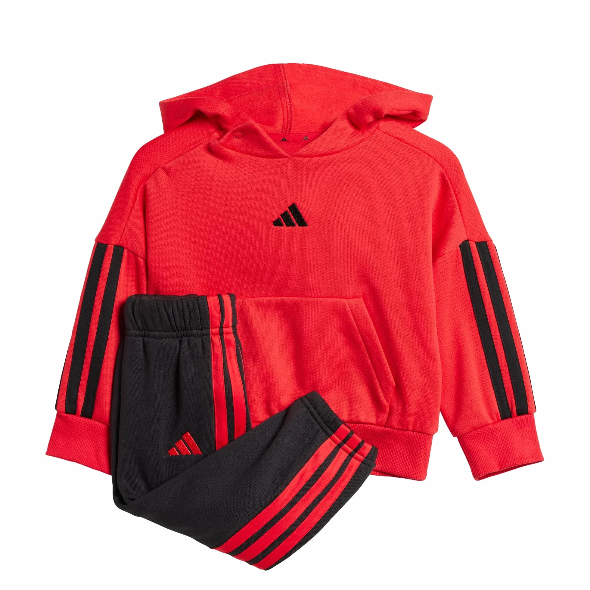 adidas ESSENTIALS HOODED JOGGER Pure Ruby Black 6-9 Months