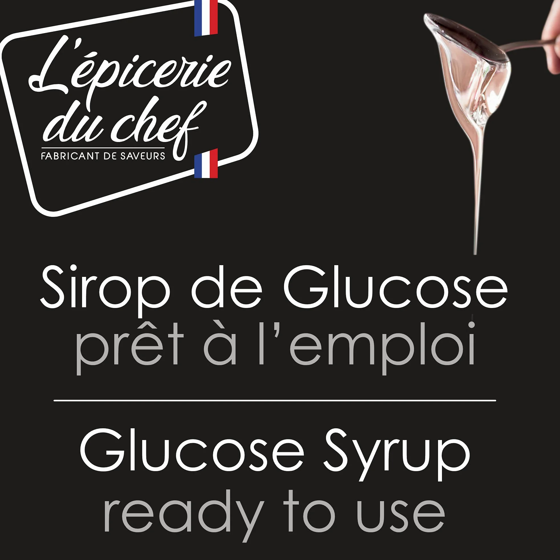 Épicerie du Chef - Sirop de Glucose Pâtissier 1kg - Prêt à l’emploi - Pour Pâtisseries, Desserts, Confiseries & Glaces - Fabriqué en France - EDC8685
