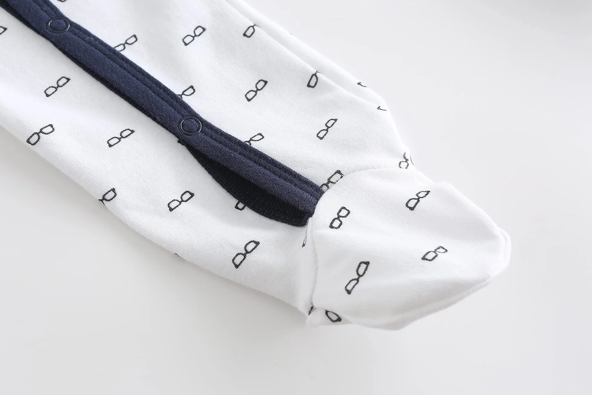 Grenouillères nouveau-né coton manches longues bouton pression pyjama avec pieds lot de 3