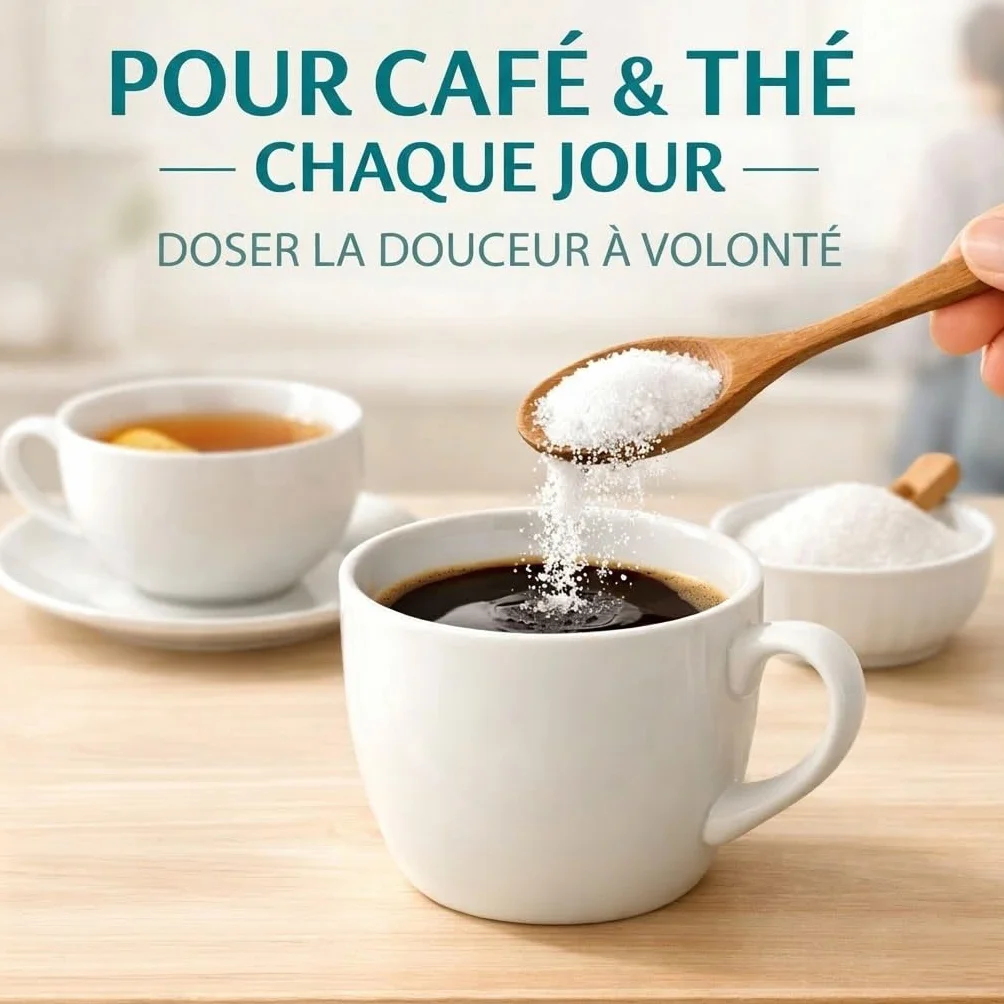 GiDeli érythritol 2 kg, substitut de sucre granulé sans calories, alternative végétalienne et amie des dents