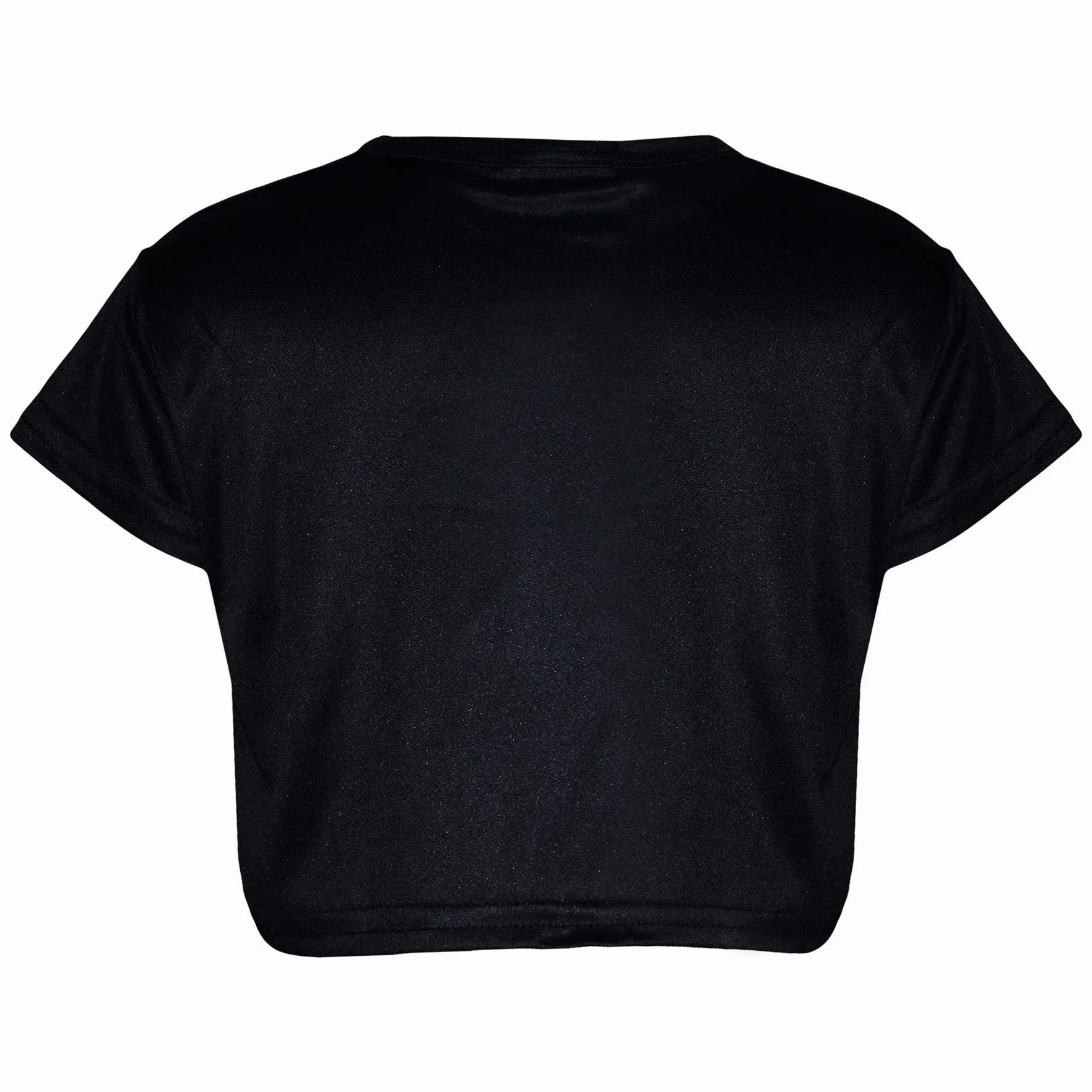 Crop Top pour Filles Haut Court à Manches Courtes Débardeur d'Été Doux Respirant Léger Confortable Top Sports Enfants 3-14 Ans