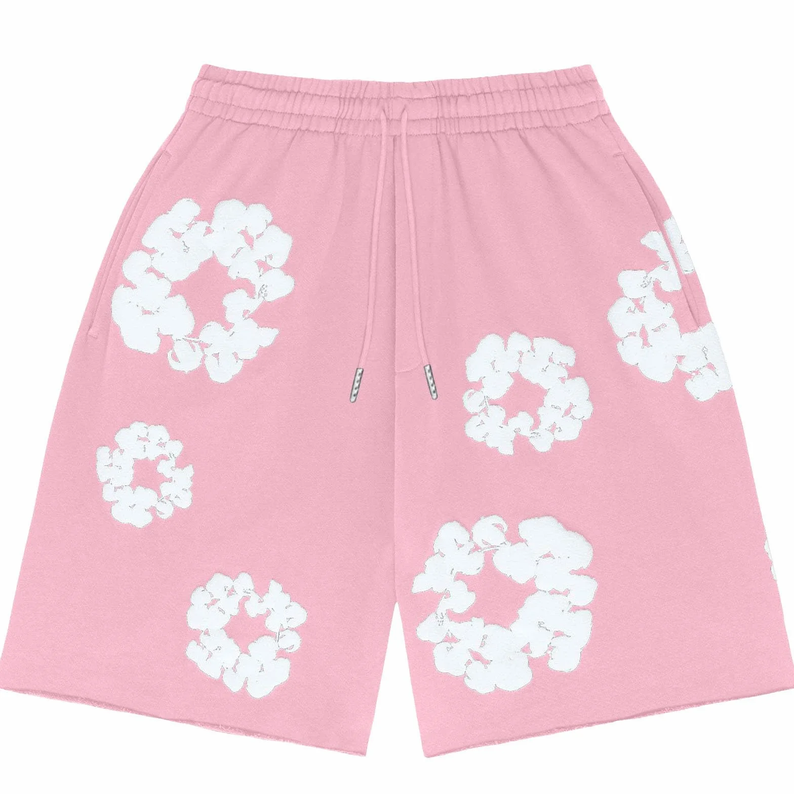 Short Homme Été Bermuda à Fleurs Y2K Hip Hop Streetwear Baggy Léger avec Poches Cargo Décontracté