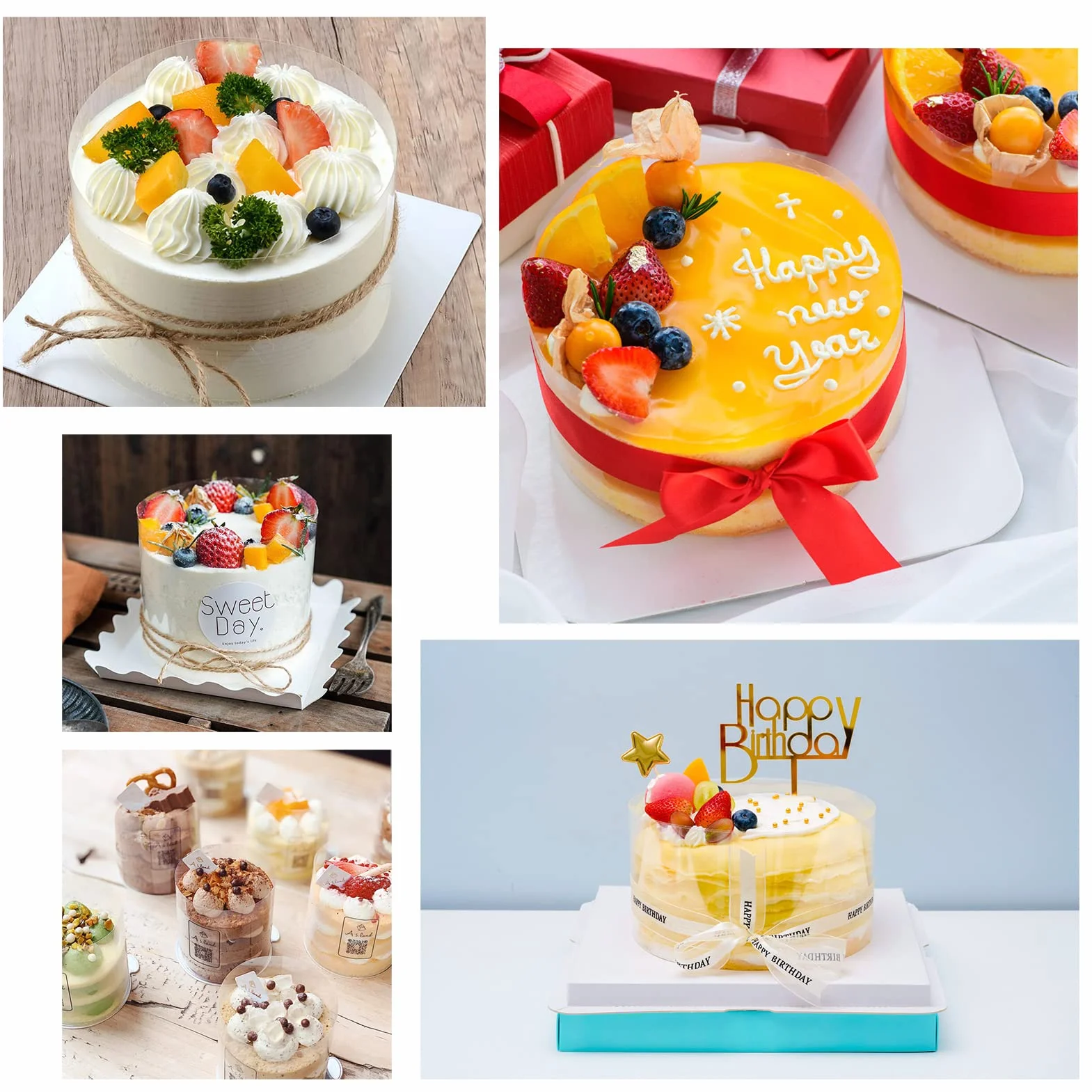 Zocipro Rodoide Transparent Patisserie, Feuilles d'Acétate Epaissies 10cm x 10m, Cercle a Patisserie Transparent pour la Pâtisserie, Gâteau Mousse au Chocolat, Décoration de Gâteaux
