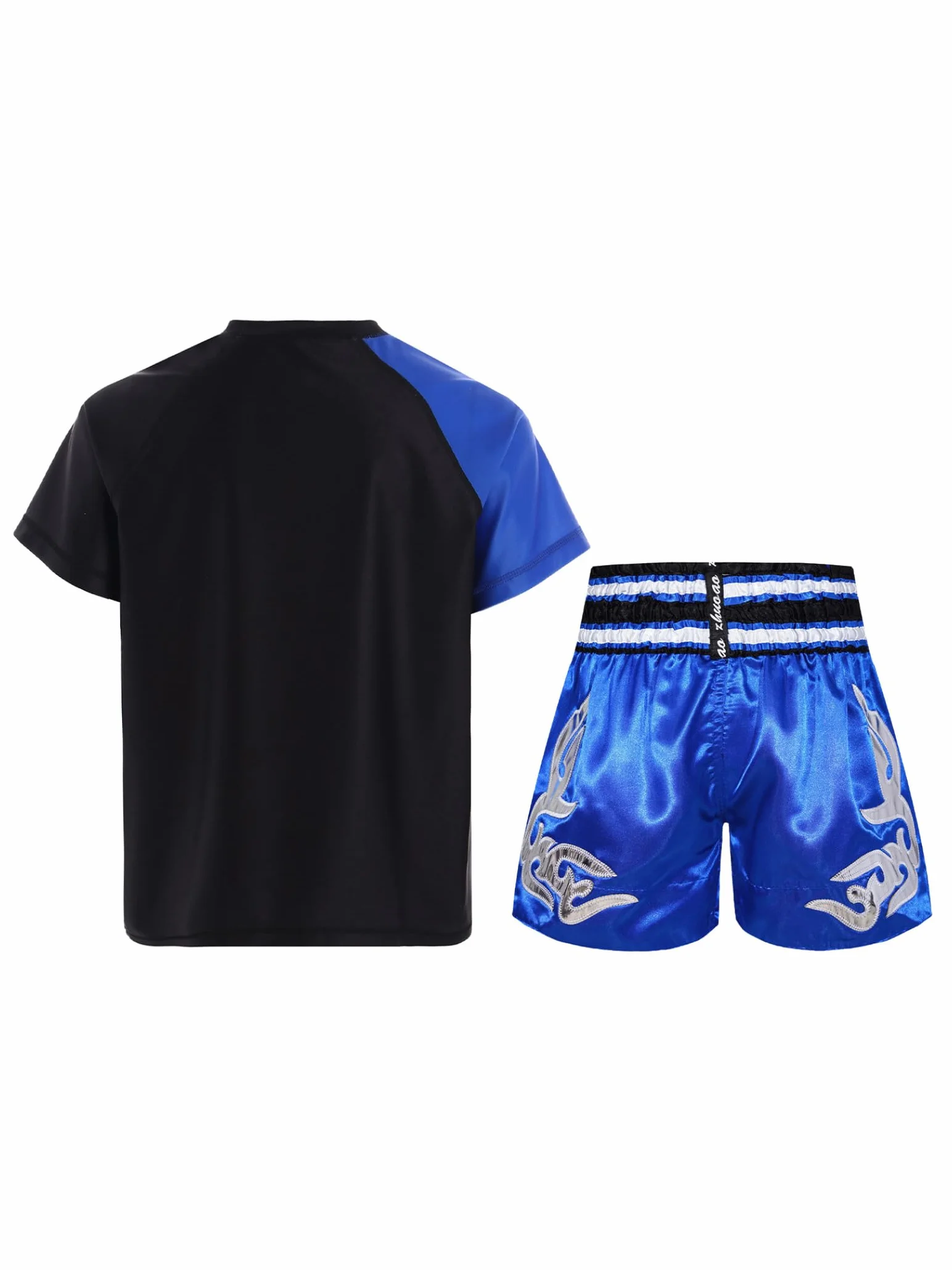 Boxe Enfants T-shirt Manches Courtes Muay Thai Shorts Kick Boxe Arts Martiaux Mma Vêtements