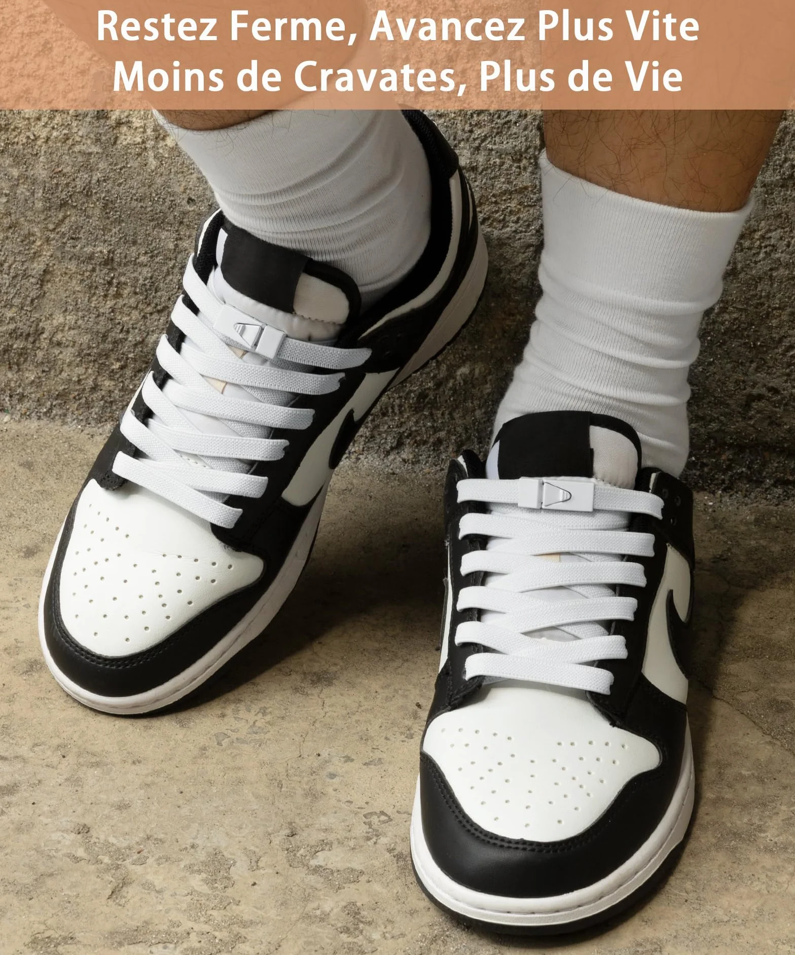 Lacets Élastiques 8mm Sans Laçage Stepace 2 Paires Enfants Adultes