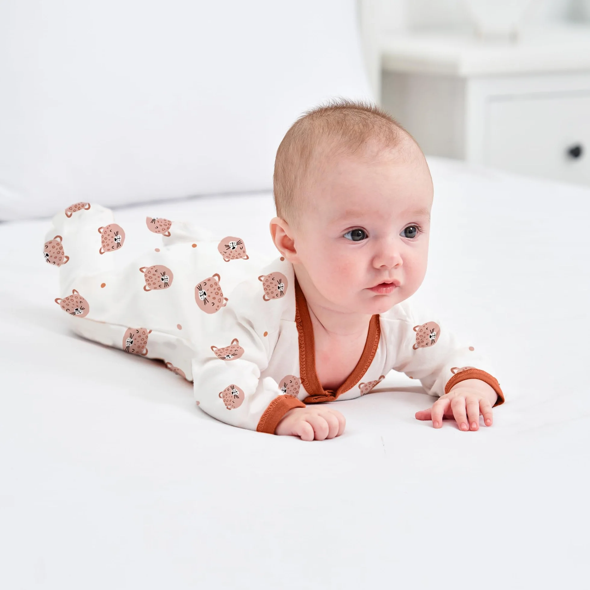 Barboteuses bébé Pyjama Sac de Couchage en Coton avec Pieds Miracle Baby GR. 56 62 68