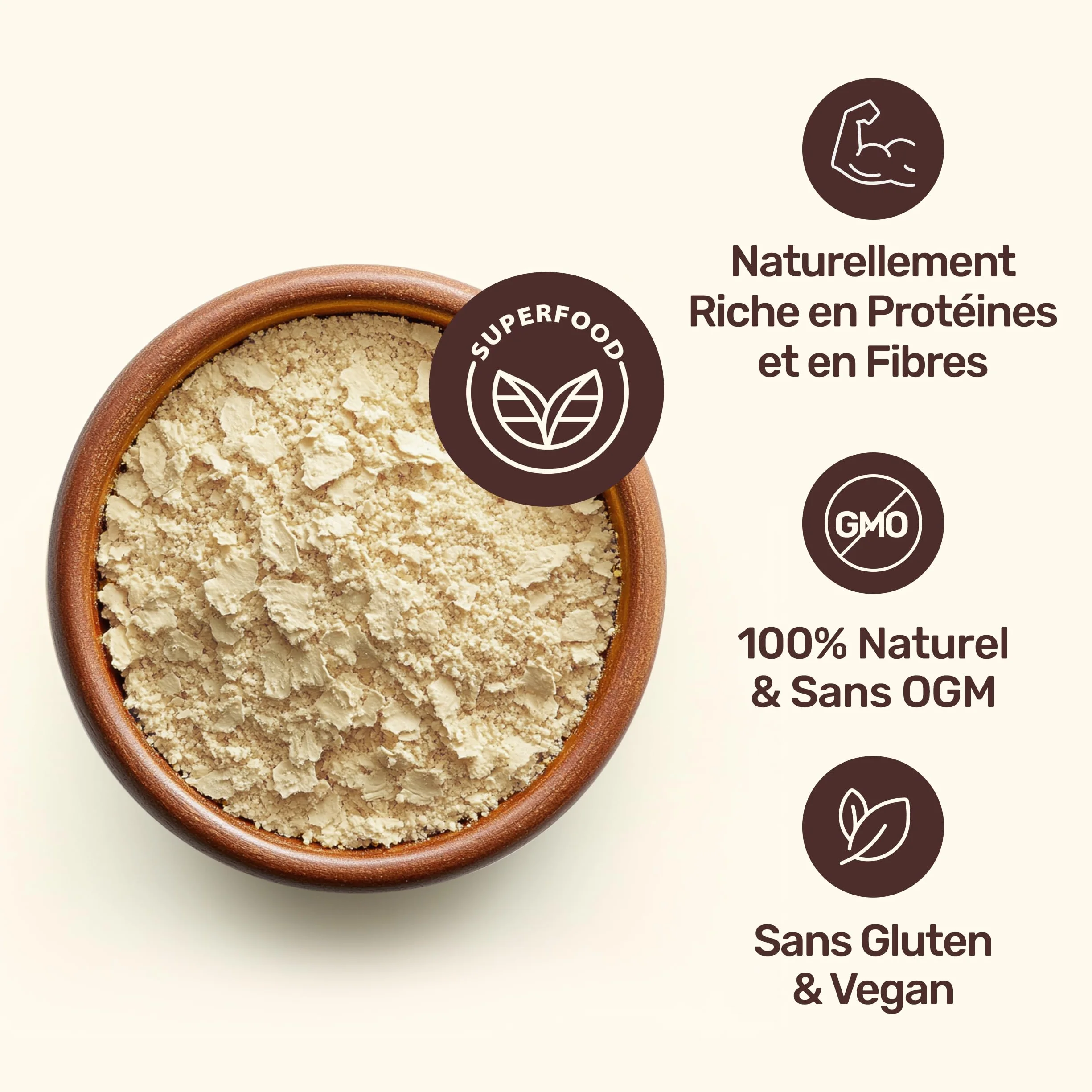 EASY YUMMY – Flocons Nooch (300 g), levure nutritionnelle non enrichie 100% végétalienne, sans additifs