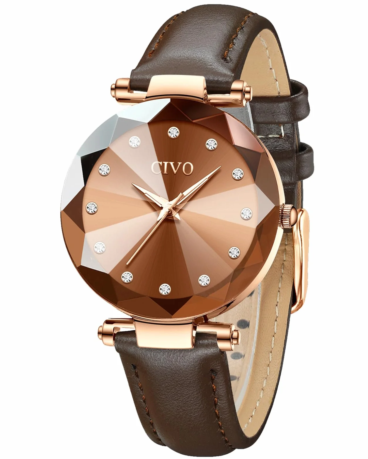 CIVO Montre Femme Acier Inoxydable Quartz pour Travail Cérémonie