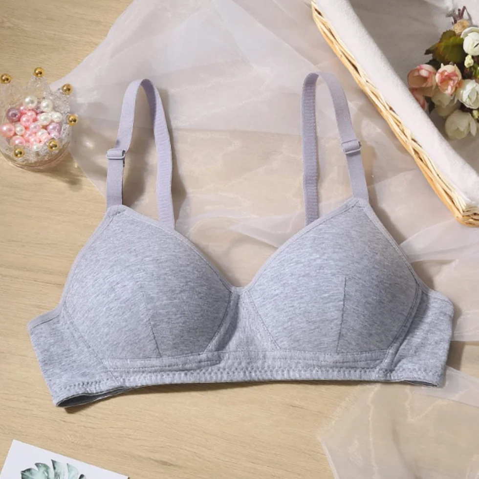 Lot de 3 Soutiens-Gorge de Sport en Coton pour Adolescentes avec Sangle Amovible