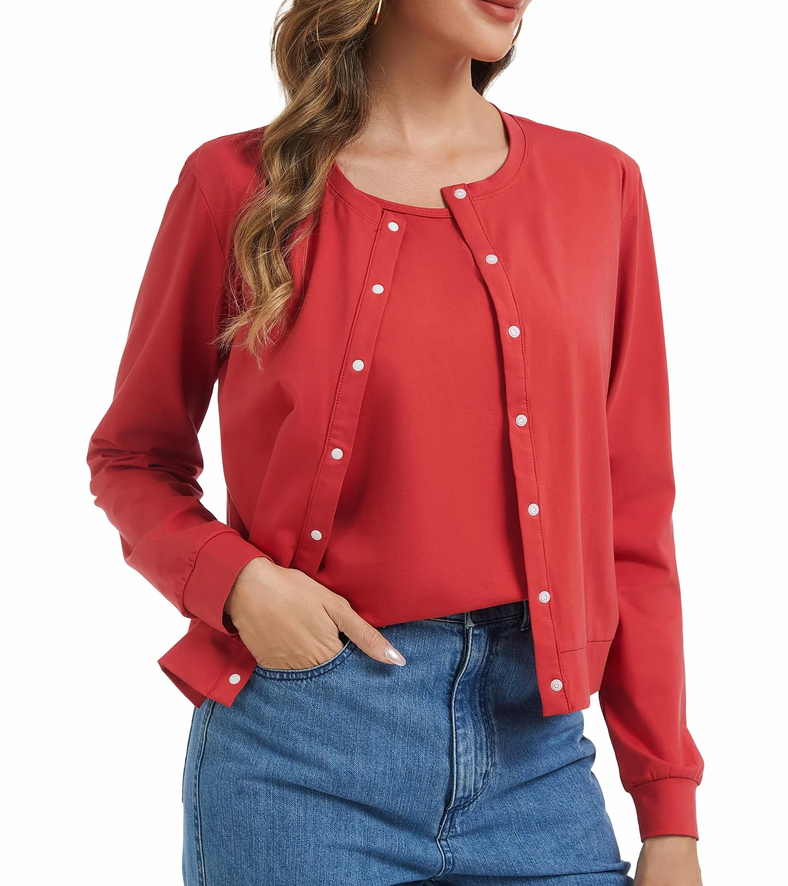Chemises d'Allaitement pour Femmes Cardigan Hauts d'Allaitement