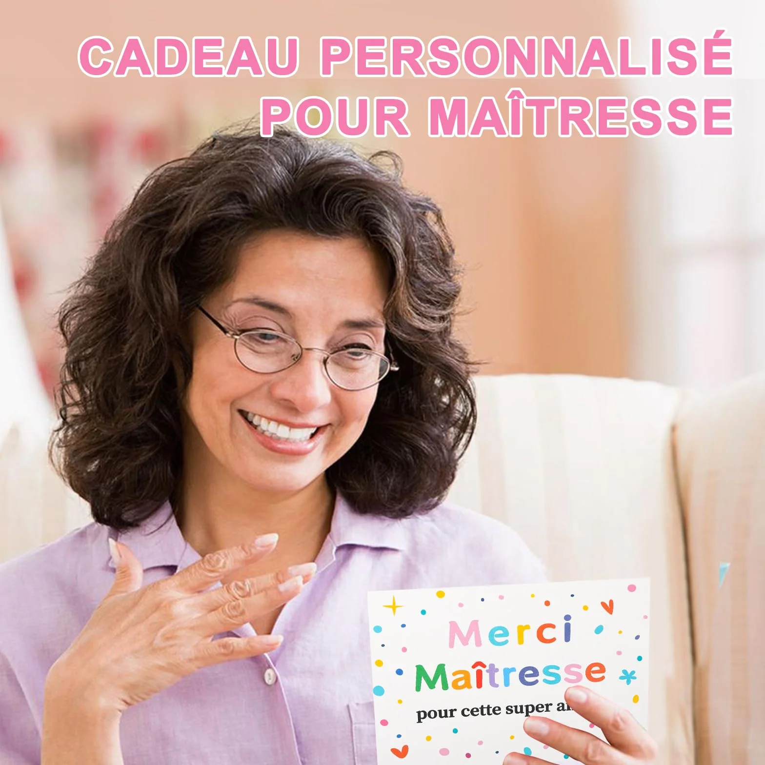 Echehi Cadeau Maitresse d'École Fin d'Année avec Porte-Clés Stylo Carte Merci