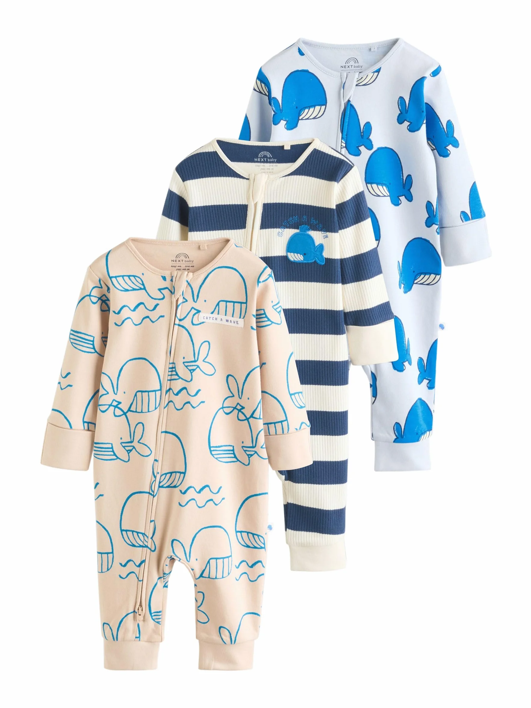 NEXT Bébé garçon Dors-Bien à Zip Double Sens Lot de 3
