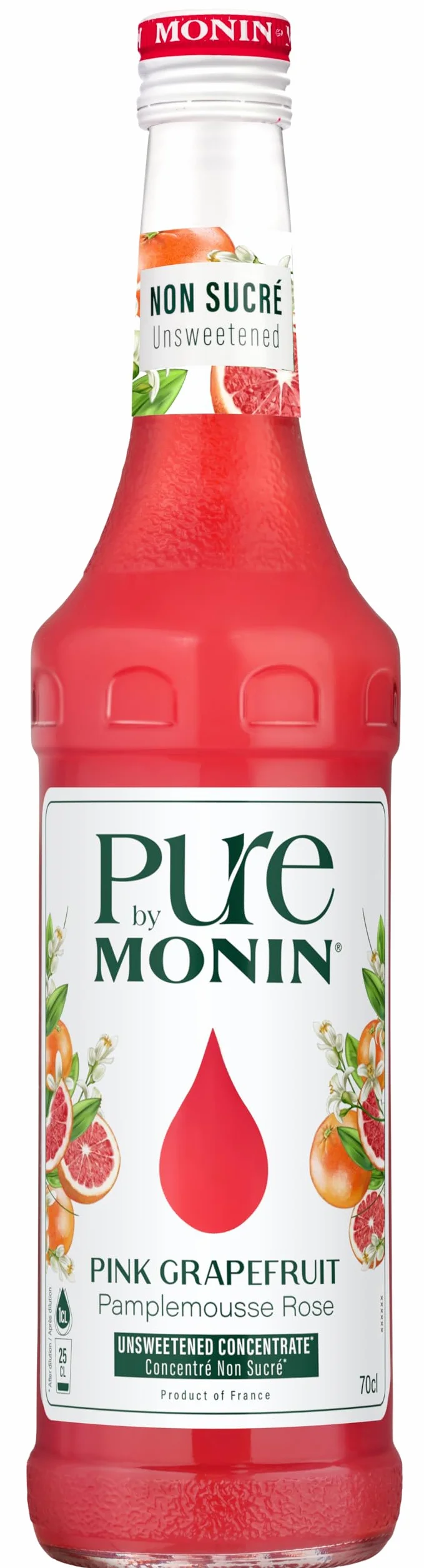 Monin Sirop de Pamplemousse Rose (1 x 0,7 L) – Pour cocktails – Boissons et desserts – Rafraîchissant – Saveur agrumes