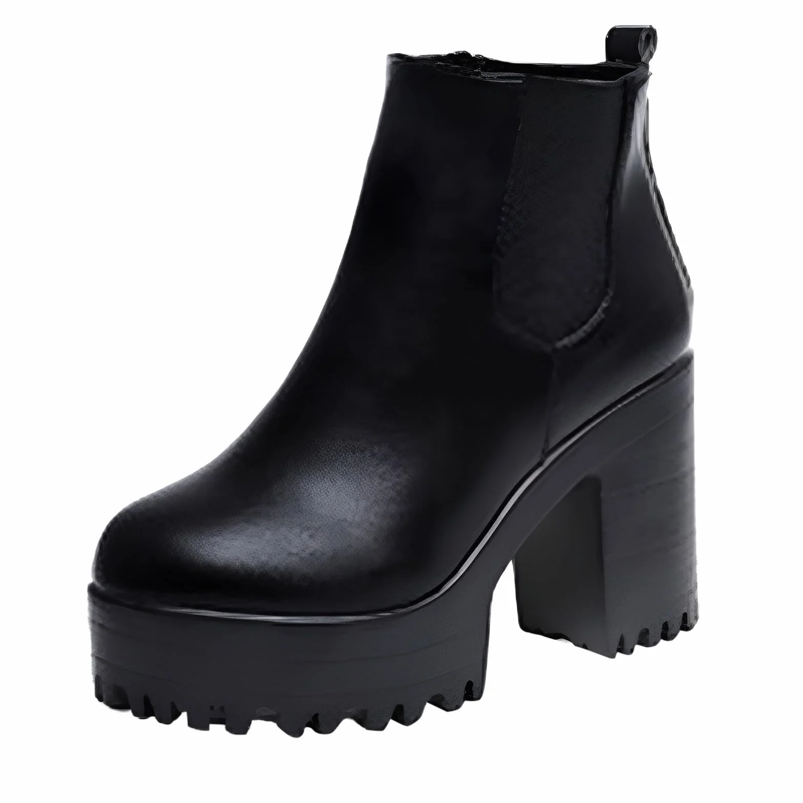 Bottes à talon carré pour femme Talon haut de cuisse Talon épais Bottines