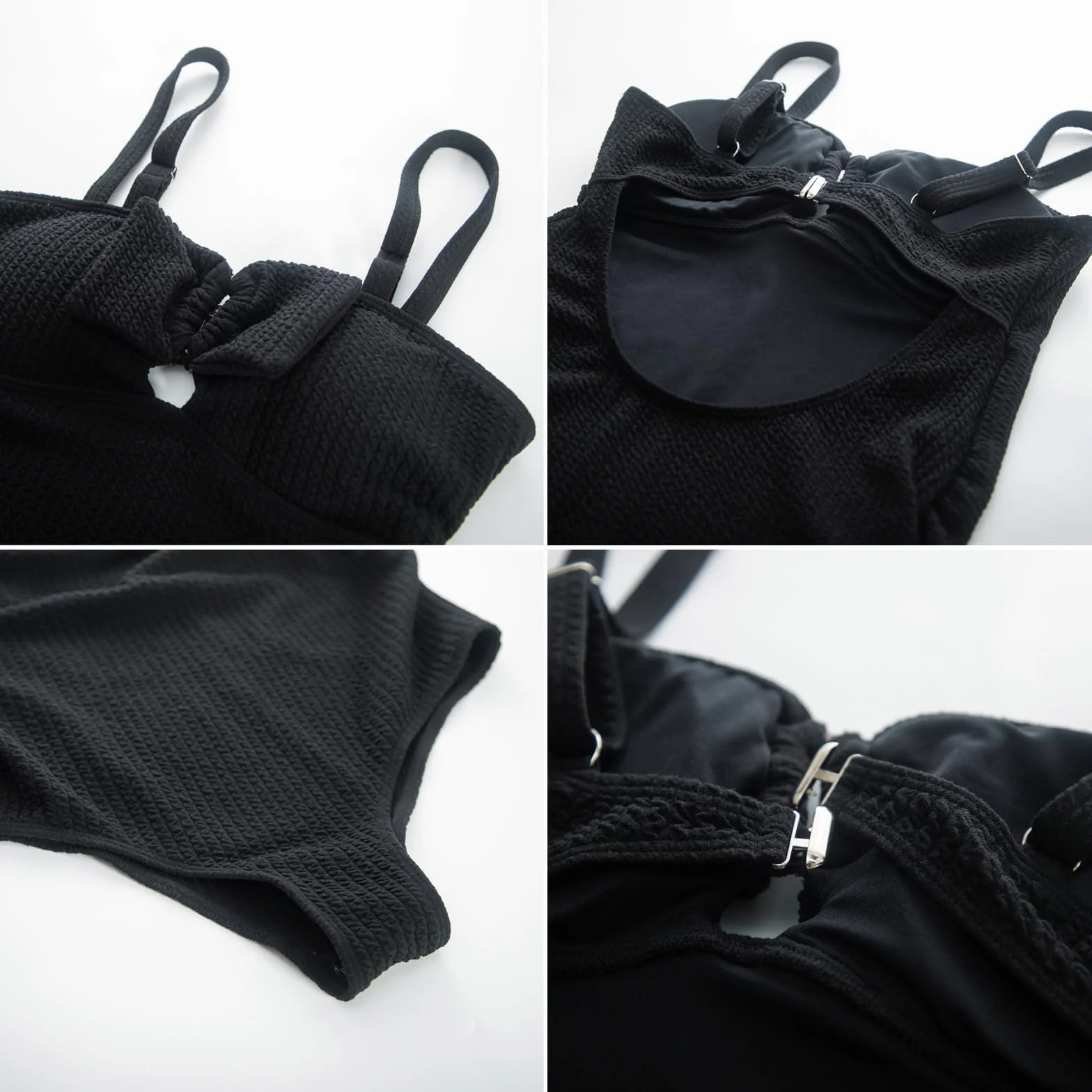 Maacie Maillot De Bain Une Pièce Grossesse Maille Côtelée Nœud Poitrine